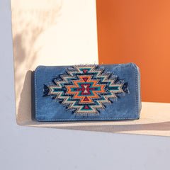 MW1210-W010 Montana West Aztec Collection Jean Denim Wallet