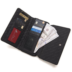 MW1281-W010 Montana West Embroidered Wallet - Black