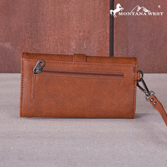 MW1252-W018 Montana West Embroidered Buckle Collection Wallet