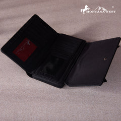 MW1259-W010 Montana West Feather Collection Wallet