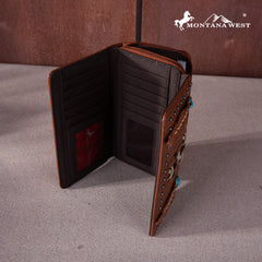 MW1259-W010 Montana West Feather Collection Wallet