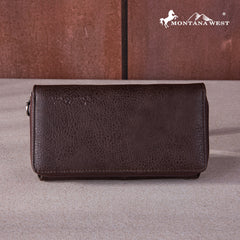 MW1259-W010 Montana West Feather Collection Wallet