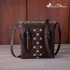 MW1259G-9360  Montana West Feather Collection Concealed Carry Crossbody