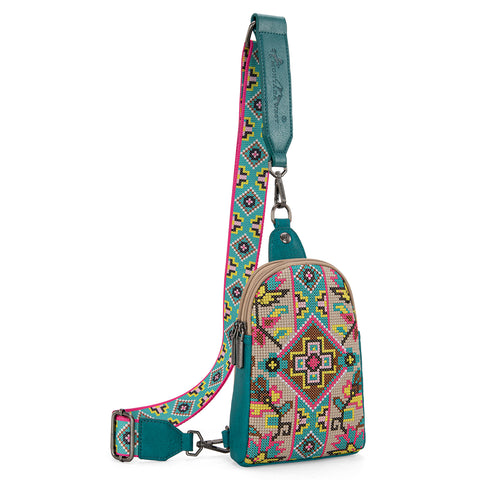 MW1278-2101 Montana West Embroidered  Collection Sling Bag
