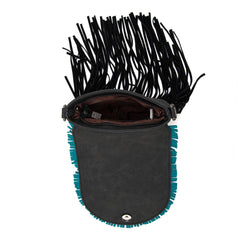 MW1291-8360 Montana West Concho Fringe Collection Saddle Bag/Crossbody