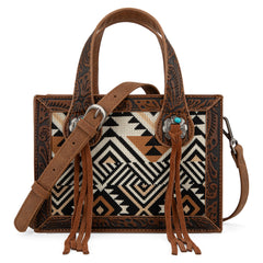 MW1292-8121  Montana West Aztec Tapestry Mini Tote/Crossbody