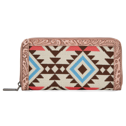 MW1292-W022  Montana West Tapestry Aztec Collection Wallet