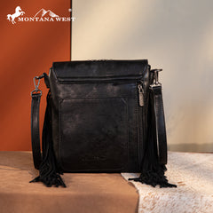 MW1299G-9360 Montana West Tooled Fringe Collection Concealed Carry Crossbody