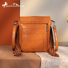 MW1299G-9360 Montana West Tooled Fringe Collection Concealed Carry Crossbody