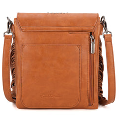 MW1299G-9360 Montana West Tooled Fringe Collection Concealed Carry Crossbody