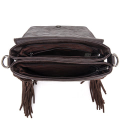 MW1299G-9360 Montana West Tooled Fringe Collection Concealed Carry Crossbody