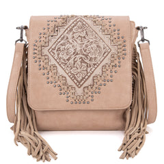 MW1299G-9360 Montana West Tooled Fringe Collection Concealed Carry Crossbody