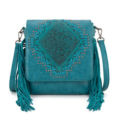 MW1299G-9360 Montana West Tooled Fringe Collection Concealed Carry Crossbody