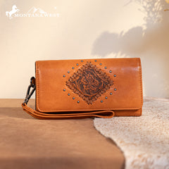 MW1299-W002 Montana West Tooled Collection Wallet