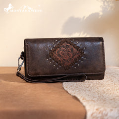 MW1299-W002 Montana West Tooled Collection Wallet