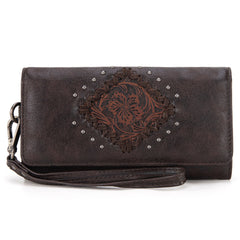 MW1299-W002 Montana West Tooled Collection Wallet