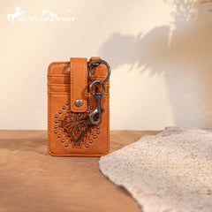 MW1299-W007  Montana West  Tooled Collection Mini Key Ring Card Case