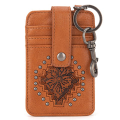 MW1299-W007  Montana West  Tooled Collection Mini Key Ring Card Case