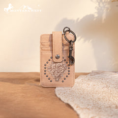 MW1299-W007  Montana West  Tooled Collection Mini Key Ring Card Case