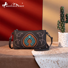 MW1302-181 Montana West Concho Collection Crossbody/Wristlet