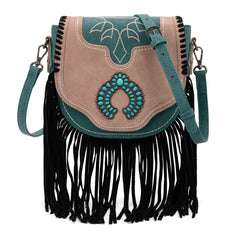 MW1302-8360 Montana West Concho Fringe Collection Saddle Bag/Crossbody