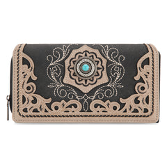 MW1307-W010 Montana West Embroidered Concho Collection Wallet