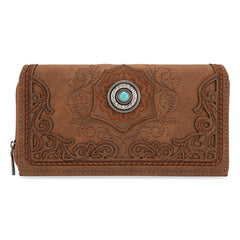 MW1307-W010 Montana West Embroidered Concho Collection Wallet