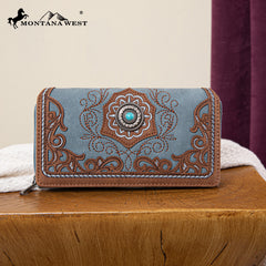 MW1307-W010 Montana West Embroidered Concho Collection Wallet