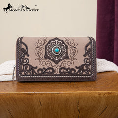 MW1307-W010 Montana West Embroidered Concho Collection Wallet