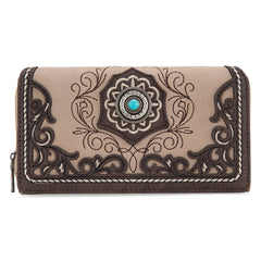 MW1307-W010 Montana West Embroidered Concho Collection Wallet