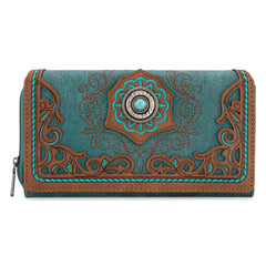 MW1307-W010 Montana West Embroidered Concho Collection Wallet