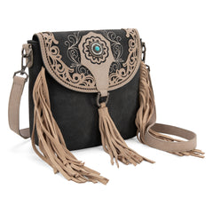 MW1307-8360 Montana West Concho Embroidered Concho Collection Saddle Bag/Crossbody