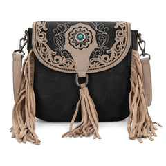 MW1307-8360 Montana West Concho Embroidered Concho Collection Saddle Bag/Crossbody