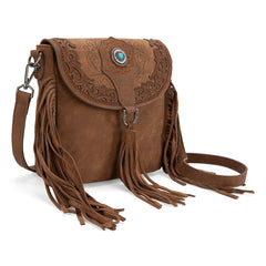 MW1307-8360 Montana West Concho Embroidered Concho Collection Saddle Bag/Crossbody