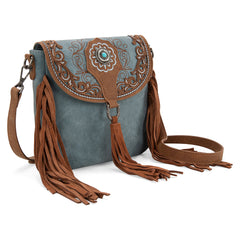 MW1307-8360 Montana West Concho Embroidered Concho Collection Saddle Bag/Crossbody