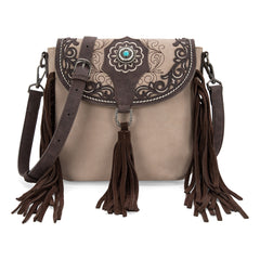 MW1307-8360 Montana West Concho Embroidered Concho Collection Saddle Bag/Crossbody