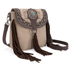 MW1307-8360 Montana West Concho Embroidered Concho Collection Saddle Bag/Crossbody