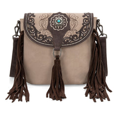 MW1307-8360 Montana West Concho Embroidered Concho Collection Saddle Bag/Crossbody