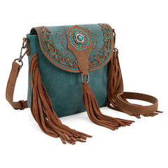 MW1307-8360 Montana West Concho Embroidered Concho Collection Saddle Bag/Crossbody