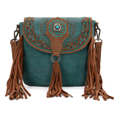 MW1307-8360 Montana West Concho Embroidered Concho Collection Saddle Bag/Crossbody