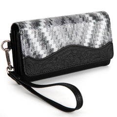 MW1308-W002 Montana West Tooled Aztec Collection Wallet