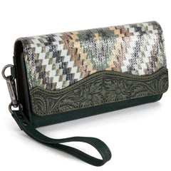 MW1308-W002 Montana West Tooled Aztec Collection Wallet