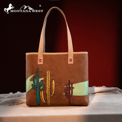 MW1309G-8317W  Montana West Embroidered Tote with Wallet Set