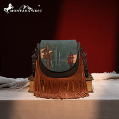 MW1309-8360  Montana West Embroidered Collection Crossbody Bag