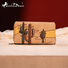 MW1309-W010 Montana West Embroidered Collection Long Wallet