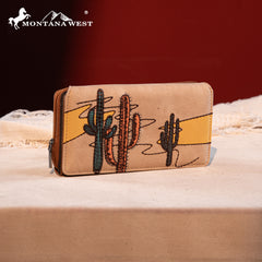 MW1309-W010 Montana West Embroidered Collection Long Wallet