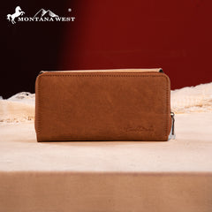 MW1309-W010 Montana West Embroidered Collection Long Wallet