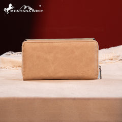 MW1309-W010 Montana West Embroidered Collection Long Wallet