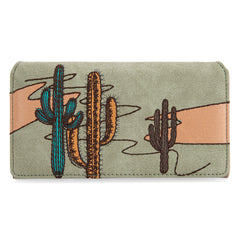 MW1309-W010 Montana West Embroidered Collection Long Wallet