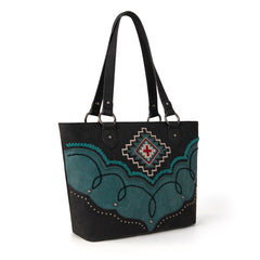 MW1310G-8317W  Montana West Embroidered Aztec Collection Concealed Carry Tote-Set